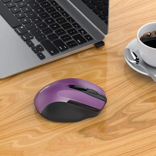 Alt view image 7 of 7 - TeckNet Pro 2.4G Ergonomic Wireless Optical Mouse with USB Nano Receiver for LaptopPCComputerChromebookNotebook6 Buttons24 Months Battery Life 2600 DPI 5 Adjustment Levels