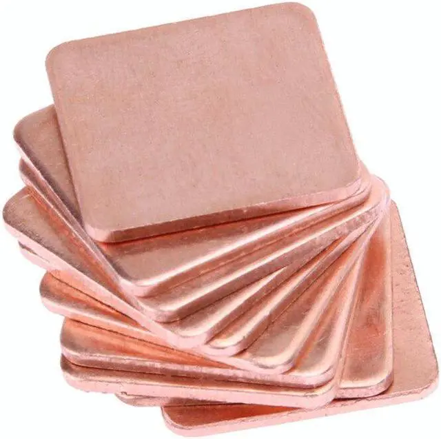 Alt view image 6 of 6 - 20 pcs/pack 15mmx15mm 0.3mm 0.4mm 0.5mm 0.6mm 0.8mm 1mm Thick Heatsink Copper Shim Thermal Pads for Laptop IC Chipset GPU CPU
