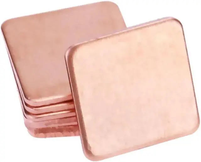 Alt view image 2 of 4 - 10 Pcs Thermal Pad Barrier Pure Copper Heatsink Shim for Laptop Plate Computer Graphics Card Heat Sink Cooling Pad