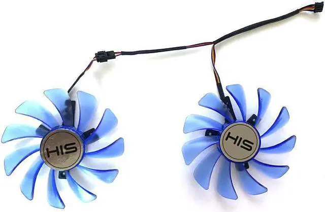 Alt view image 5 of 6 - 2PCS 95MM FDC10H12S9-C 4PIN 12V RX 580 GPU Cooler fan For HIS RX580 RX 580 Ice QX2 OC 4GB / Turbo 8GB Video card Cooling Fans