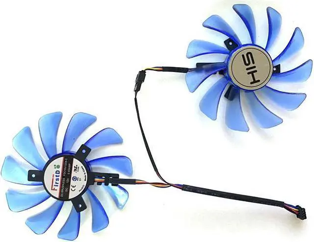 Alt view image 4 of 6 - 2PCS 95MM FDC10H12S9-C 4PIN 12V RX 580 GPU Cooler fan For HIS RX580 RX 580 Ice QX2 OC 4GB / Turbo 8GB Video card Cooling Fans