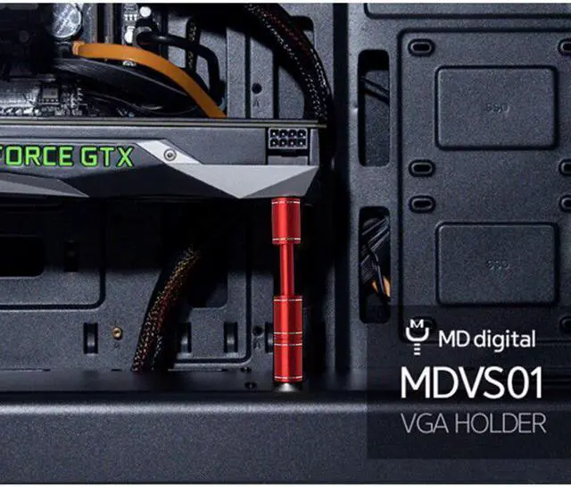 Alt view image 2 of 6 - Aluminum Alloy Telescopic Graphics Card Stand Magnetic GPU Support Desktop Compu