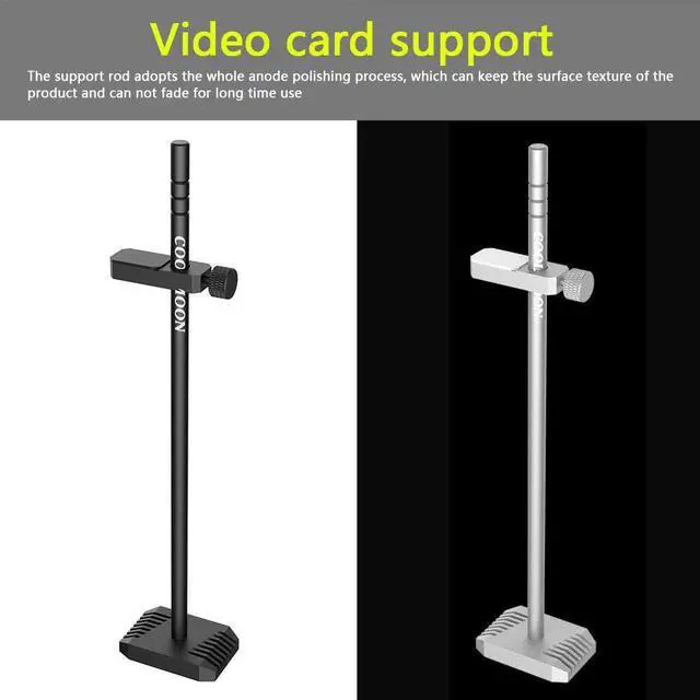 Alt view image 2 of 6 - COOLMOON VT192 Aluminum Graphics Card Support Stand PC Case Video Card Holder Bracket Desktop Computer Chassis Cooling GPU Stand
