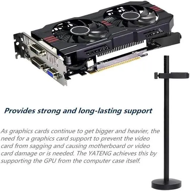 Alt view image 4 of 6 - Desktop Computer Aluminum Alloy Graphics Video Stand GPU Support PC Case Video Cards Holder Bracket Cooling Kit Magnetic Bottom