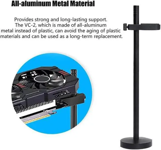 Alt view image 3 of 6 - Desktop Computer Aluminum Alloy Graphics Video Stand GPU Support PC Case Video Cards Holder Bracket Cooling Kit Magnetic Bottom