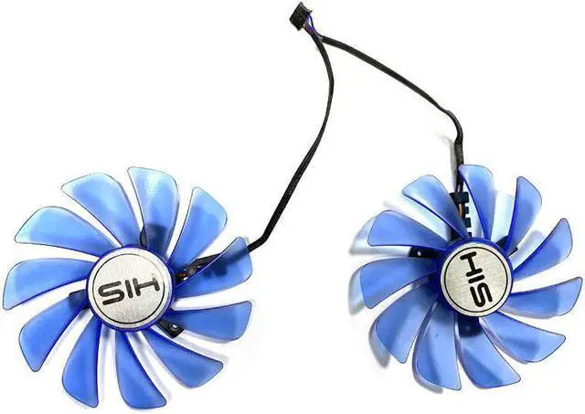 Alt view image 2 of 5 - 2PCS 95MM 4PIN FDC10U12S9-C CF1010U12S GPU Fan For XFX RX 580 Ice QX2 OC RX590 HIS RX580 IceQ RX570 Graphics Card Cooling fan
