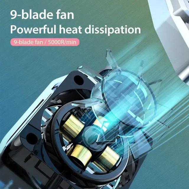 Alt view image 4 of 6 - Mini Universal Phone Radiator Cooling Fan Turbo Hurricane Game Cooler Phone Cooling Radiator for iPhone Samsung Xiaomi HUAWEI