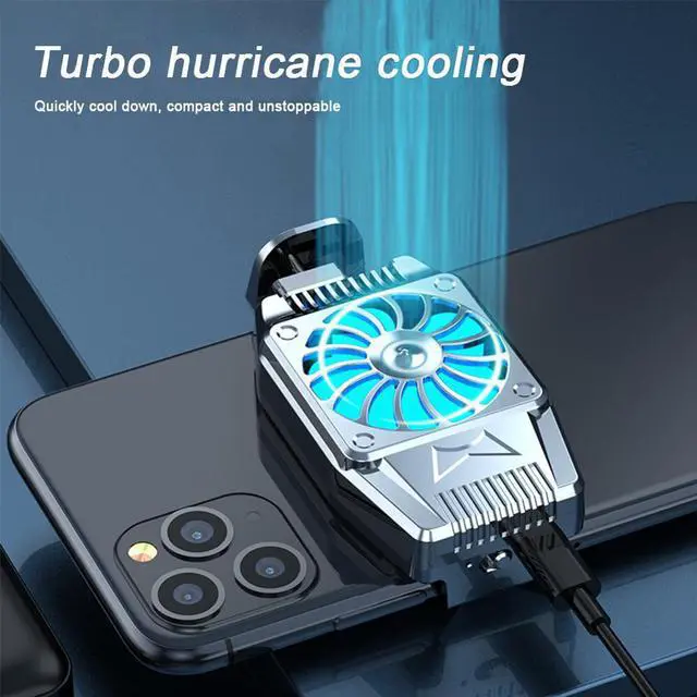 Main image of Mini Universal Phone Radiator Cooling Fan Turbo Hurricane Game Cooler Phone Cooling Radiator for iPhone Samsung Xiaomi HUAWEI