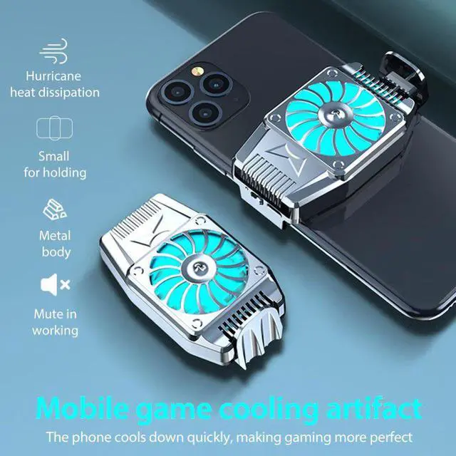 Alt view image 2 of 6 - Mini Universal Phone Radiator Cooling Fan Turbo Hurricane Game Cooler Phone Cooling Radiator for iPhone Samsung Xiaomi HUAWEI