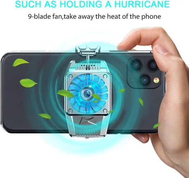 Alt view image 6 of 6 - Mini Universal Phone Radiator Cooling Fan Turbo Hurricane Game Cooler Phone Cooling Radiator for iPhone Samsung Xiaomi HUAWEI