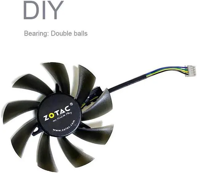Alt view image 2 of 5 - NEW 85MM GPU FAN For Zotac GTX1060 6Gb GTX 1060 3GB Mini HP RX480 HPRX480 Graphics Video Card DIY DC 12V 4Pin VGA Cooler Fans