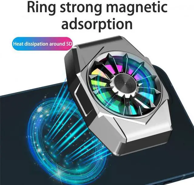 Alt view image 3 of 6 - Portable Magnetic Mobile Phone Radiator Phone Cooling Fan Case  Smart Phone Cooler Phone Cooling Fan Case Mobile Phone Cooler