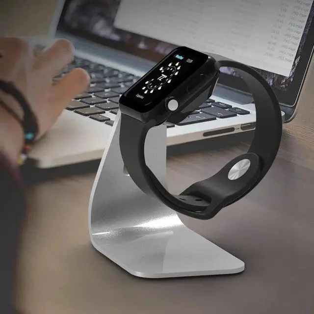 Alt view image 5 of 6 - NEW Metal Aluminum Charger Stand Holder for Apple Watch 2 3 Bracket Charging Cradle Stand for Apple i Watch Charger Dock Station