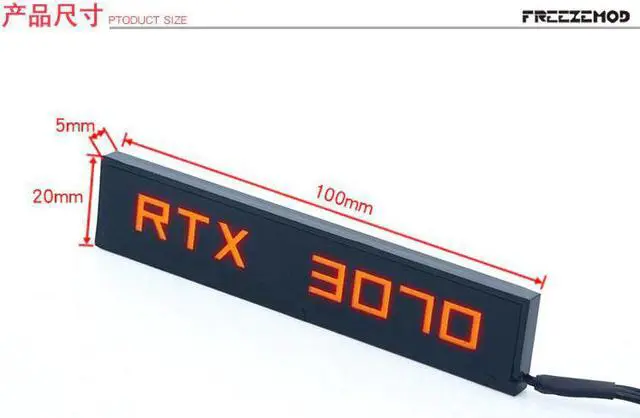 Alt view image 3 of 6 - FREEZEMOD RGB Graphics Card Backplate GPU Support RGB Side Panel RTX3090 GTX ROG 5V 3PIN ARGB AURA SYNC PC Case DIY MOD