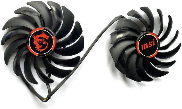 Main image of 2PCS 95MM DC 12V 4PIN PLD10010S12HH RX5700 XT GPU FAN Replacement Fan For MSI RX 5700 XT GAMING X Graphics Cooling Fans