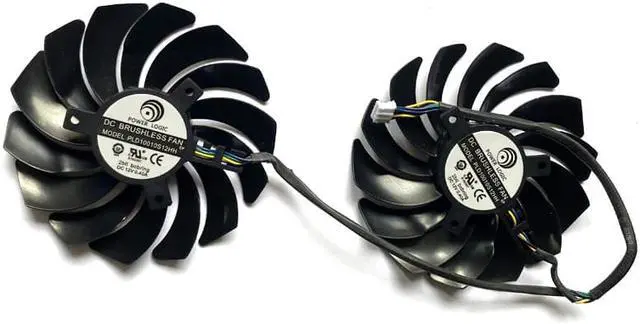 Alt view image 2 of 5 - 2PCS 95MM DC 12V 4PIN PLD10010S12HH RX5700 XT GPU FAN Replacement Fan For MSI RX 5700 XT GAMING X Graphics Cooling Fans