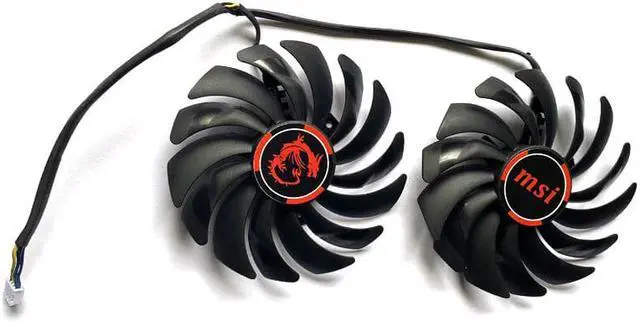 Alt view image 4 of 5 - 2PCS 95MM DC 12V 4PIN PLD10010S12HH RX5700 XT GPU FAN Replacement Fan For MSI RX 5700 XT GAMING X Graphics Cooling Fans