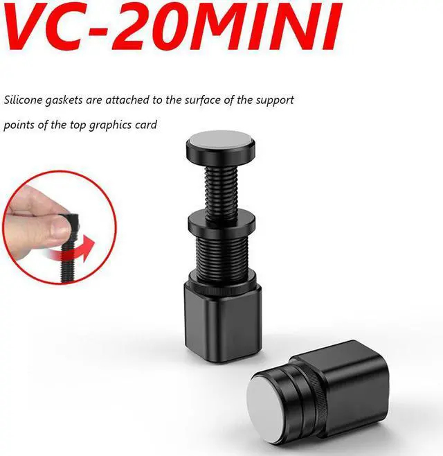 Alt view image 3 of 5 - Graphics Card GPU Holder Support Adjustable Telescopic Aluminum Alloy Video Card Sag Holder Bracket Desktop PC Case GPU Brace