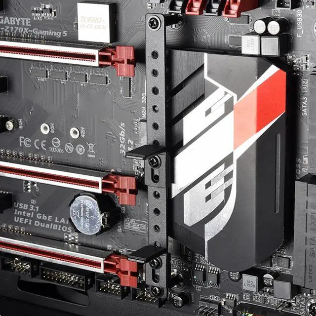 Alt view image 2 of 6 - Lian Li Metal Bracket GPU Holder for Single and Double Graphics Card Holder Suit for E-ATX ATX Motherboard , GB-001