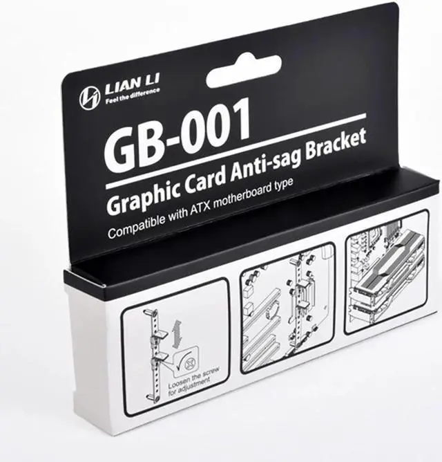 Alt view image 4 of 6 - Lian Li Metal Bracket GPU Holder for Single and Double Graphics Card Holder Suit for E-ATX ATX Motherboard , GB-001