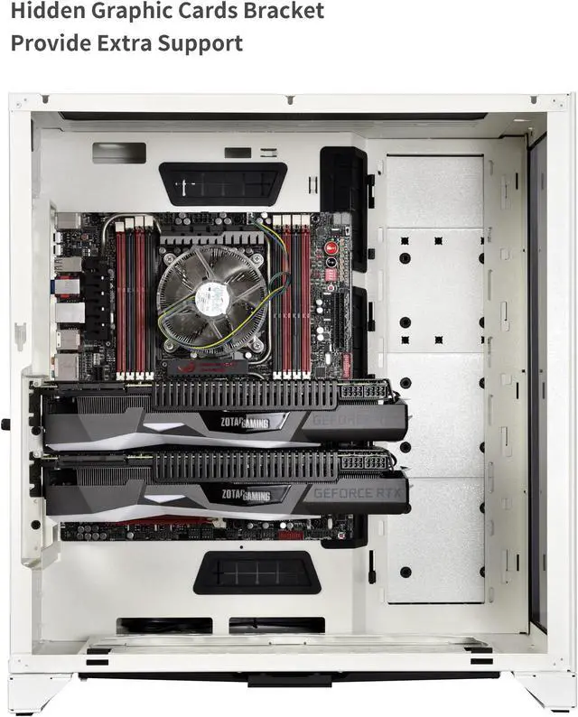 Alt view image 6 of 6 - Lian Li Metal Bracket GPU Holder for Single and Double Graphics Card Holder Suit for E-ATX ATX Motherboard , GB-001
