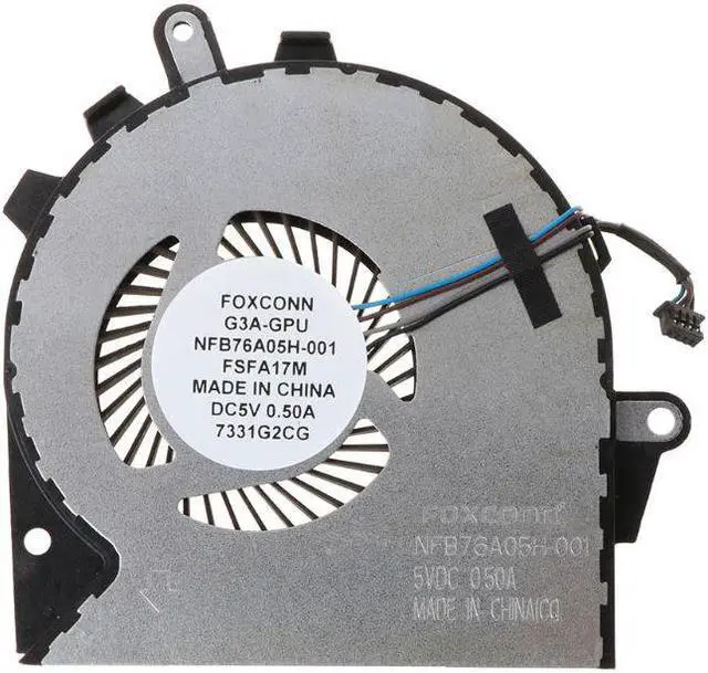 Alt view image 2 of 6 - Black Metal Replaced Laptop GPU CPU Cooling Fan for HP OMEN 15-CE 17-AN Cooler Fan