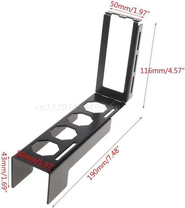 Alt view image 3 of 6 - Metal Aluminum Graphics VGA Card Holder Graphic Card Side Converted Support Computer Cooling Cooler Radiator Bracket
