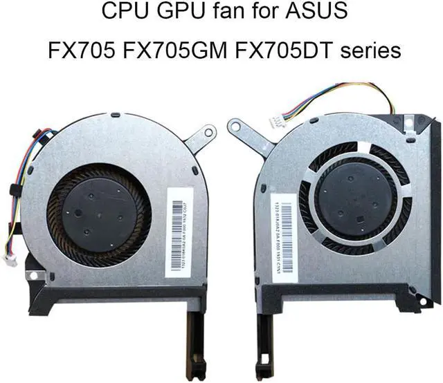 Alt view image 6 of 6 - Computer Fan Cooling for ASUS TUF Gaming FX705 FX705GM FX705GE FX705DT GPU CPU Fans Cooler Radiator 5V 4 PIN 13NR00S0M09011 sale