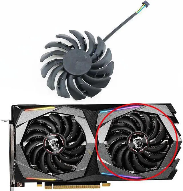 Alt view image 5 of 6 - 87mm PLD09210S12HH 4PIN RTX3060 GPU Fan For MSI GeForce RTX 3060 VENTUS 2X 12G OC RTX 3060 Ti VENTUS 2X OC GTX1650 GTX1660TI