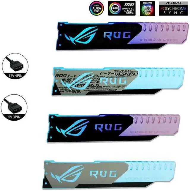 Alt view image 4 of 6 - RGB GPU Support,Video Card Bracket 5V ARGB Graphics Card VGA Holder 12V RGB ASUS MSI GIGABYTE ASROCK 3Pin/4Pin M/B AURA SYNC