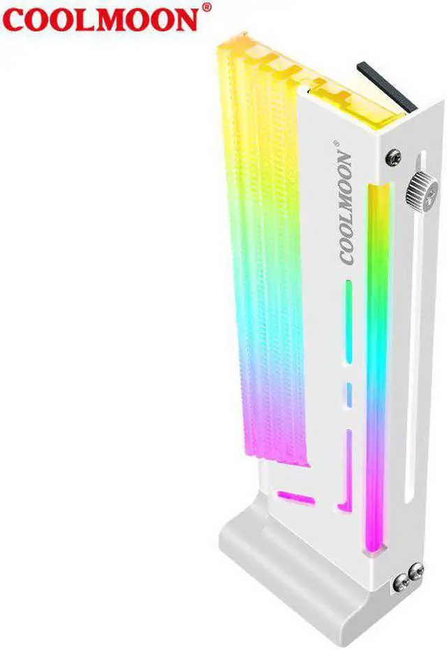 Alt view image 3 of 6 - COOLMOON CM-GH2 5V/3PIN ARGB GPU Holder Vertical Graphics Cards Bracket Computer Brace Height adjustable Companion VGA Holder