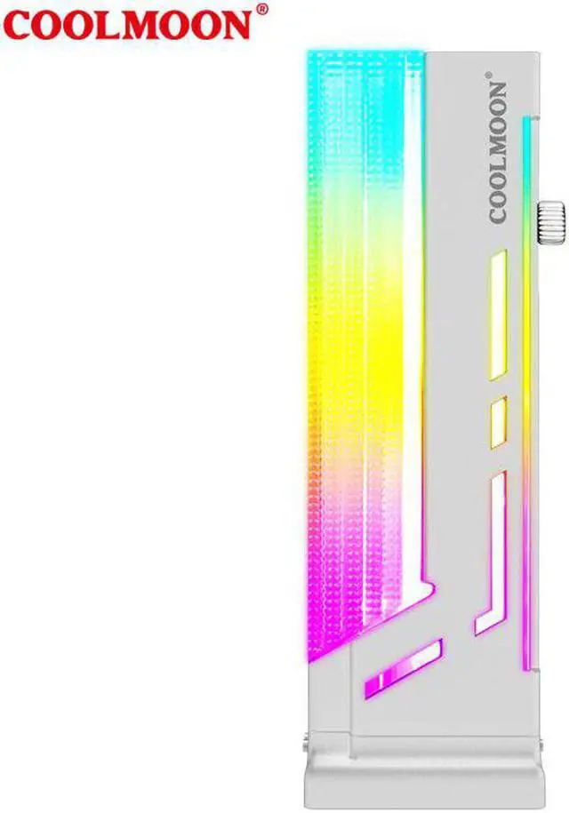 Alt view image 2 of 6 - COOLMOON CM-GH2 5V/3PIN ARGB GPU Holder Vertical Graphics Cards Bracket Computer Brace Height adjustable Companion VGA Holder