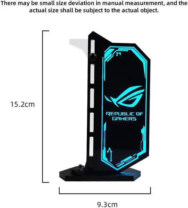Alt view image 5 of 6 - Vertical GPU Support Customize Colorful VGA Transparent Bracket Video Card Stand GPU Holder 12V/5V AURA SYNC WaterCooler PC MOD