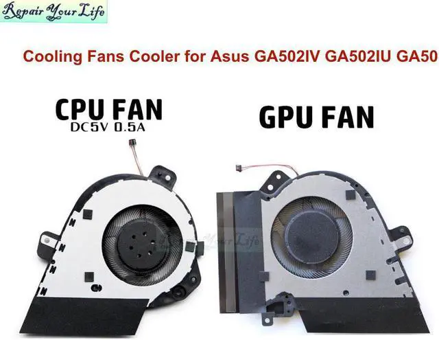 Main image of Computer PC Cooling Fans Cooler for Asus GA502IV GA502IU GA502 GU502 ROG Zephyrus G15 CPU GPU VGN Fans FM8F 6033B0080401 DC 5V