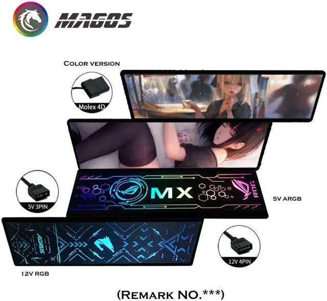 Alt view image 2 of 6 - Customized RGB Panel,M/B SYNC 12V4Pin/5V3Pin ARGB,Modding For VGA/GPU/SSD/Power/Case Backplate Light Board,PC Gamer DIY Cabinet