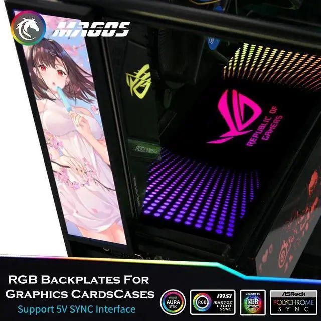 Alt view image 4 of 6 - Customized RGB Panel,M/B SYNC 12V4Pin/5V3Pin ARGB,Modding For VGA/GPU/SSD/Power/Case Backplate Light Board,PC Gamer DIY Cabinet
