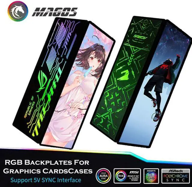 Alt view image 3 of 6 - Customized RGB Panel,M/B SYNC 12V4Pin/5V3Pin ARGB,Modding For VGA/GPU/SSD/Power/Case Backplate Light Board,PC Gamer DIY Cabinet