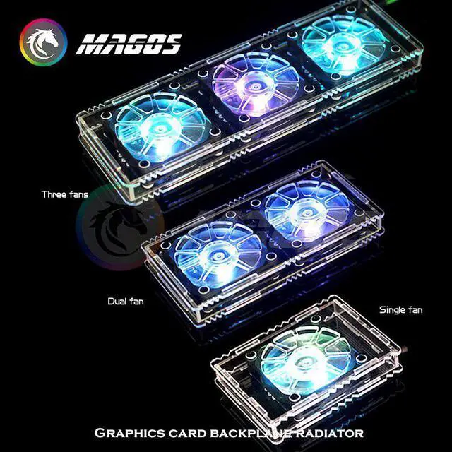 Main image of Graphics Card Backplane Radiator Heat Dissipation Cooling Fan RGB RTX3090 3070 3080 Memory VRAM Cooler GPU Backplate HeatSink
