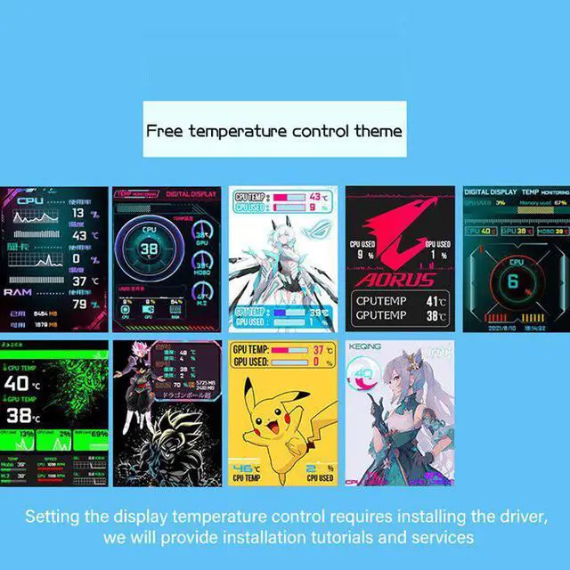 Alt view image 5 of 6 - RGB GPU Bracket ROG 2.4-inch Display LED Monitor Screen Video Card Holder,For DIY PC Case Decorate,SYNC /ARGB M/B Synchronize