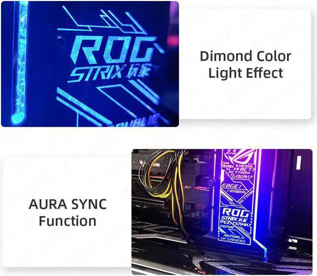 Alt view image 4 of 6 - LCD VGA Holder ARGB Vertical Graphics Card Bracket 2.4 Inch LED Temperature DATA Screen AUSA SYNC GPU Support Monitor