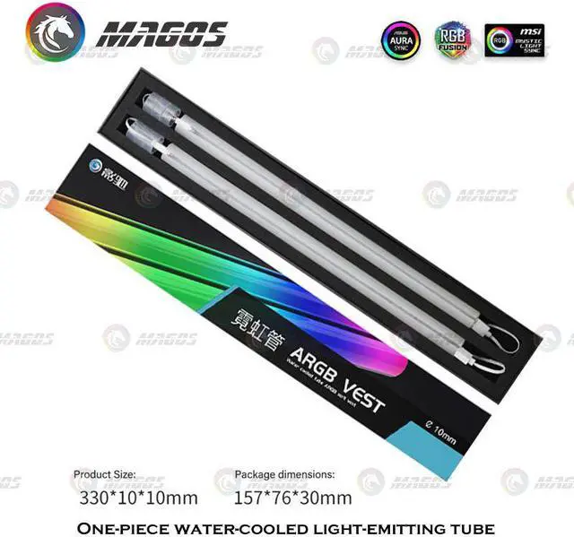 Alt view image 5 of 5 - GALAX PC Water Cooled Radiator Tube Soft Tube ARGB Vest For CPU/GPU AIO Water Cooler Tubing 5V 3Pin ARGB Flexible Lighting Hose