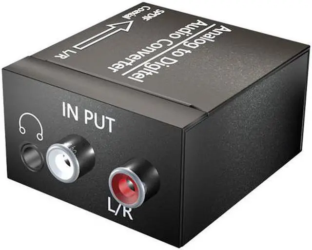 Main image of SGEYR Analog to Digital Audio Converter ADC Analog RCA L/R 3.5mm to SPDIF Coaxial Audio Converter with 3.5mm Jack Input