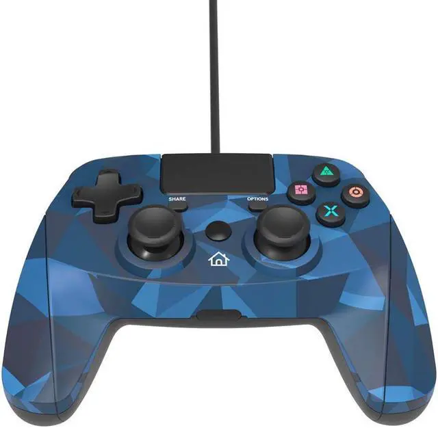 Alt view image 5 of 9 - Snakebyte Gamepad for Playstation 4 - Wired PS4 Controller with 3m Cable - Blue Camo