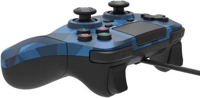 Alt view image 4 of 9 - Snakebyte Gamepad for Playstation 4 - Wired PS4 Controller with 3m Cable - Blue Camo