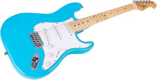 Alt view image 4 of 7 - Monoprice Indio Cali Classic Electric Guitar - Blue, With Gig Bag