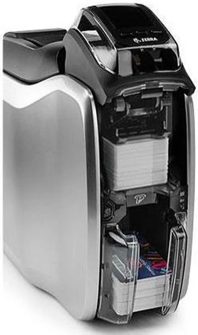 Alt view image 3 of 3 - Zebra ZC300 Color 300dpi Double Sided USB LAN ID Card Printer ZC32-000CQ00US00