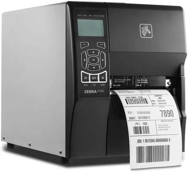 Alt view image 3 of 4 - Zebra ZT230 4” Industrial Thermal Transfer Label Printer, LCD, 300 dpi, Serial, USB, ZebraNet n Print Server (US & CAN), ZPL, XML Support, US Cord - ZT23043-T01A00FZ