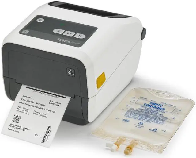 Alt view image 4 of 5 - Zebra ZD420 Series 4" Thermal Transfer Label Printer for Healthcare, 203 dpi, USB, Bluetooth LE, Modular Connectivity Slot - Ethernet - ZD42H42-T01E00EZ