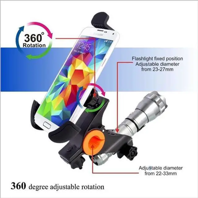 Alt view image 2 of 6 - Heavy Duty Bicycle Mount Bike Handlebar Phone Holder Cradle Rotating Dock Strong Grip W2A for iPhone 5 5C 5S 6 Plus 6S Plus 7 Plus 8 PLUS SE X, Ipod Touch 1st Gen 2nd Gen 3rd Gen 4th Gen 5
