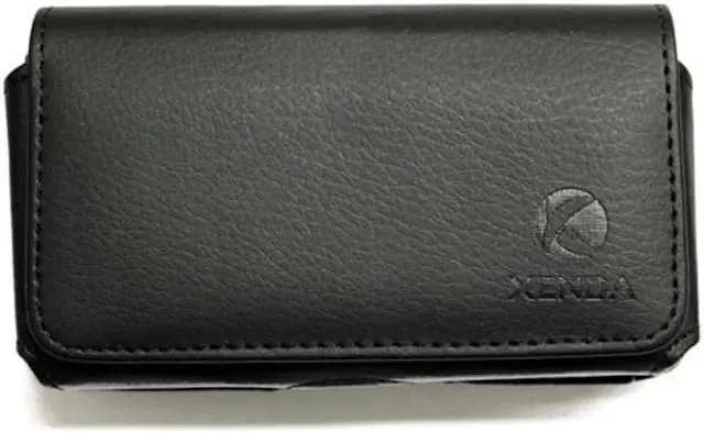Main image of Black Leather Side Case Side Cover Pouch for LG Optimus Exceed 2 L70, Realm - ZTE Sonata 2